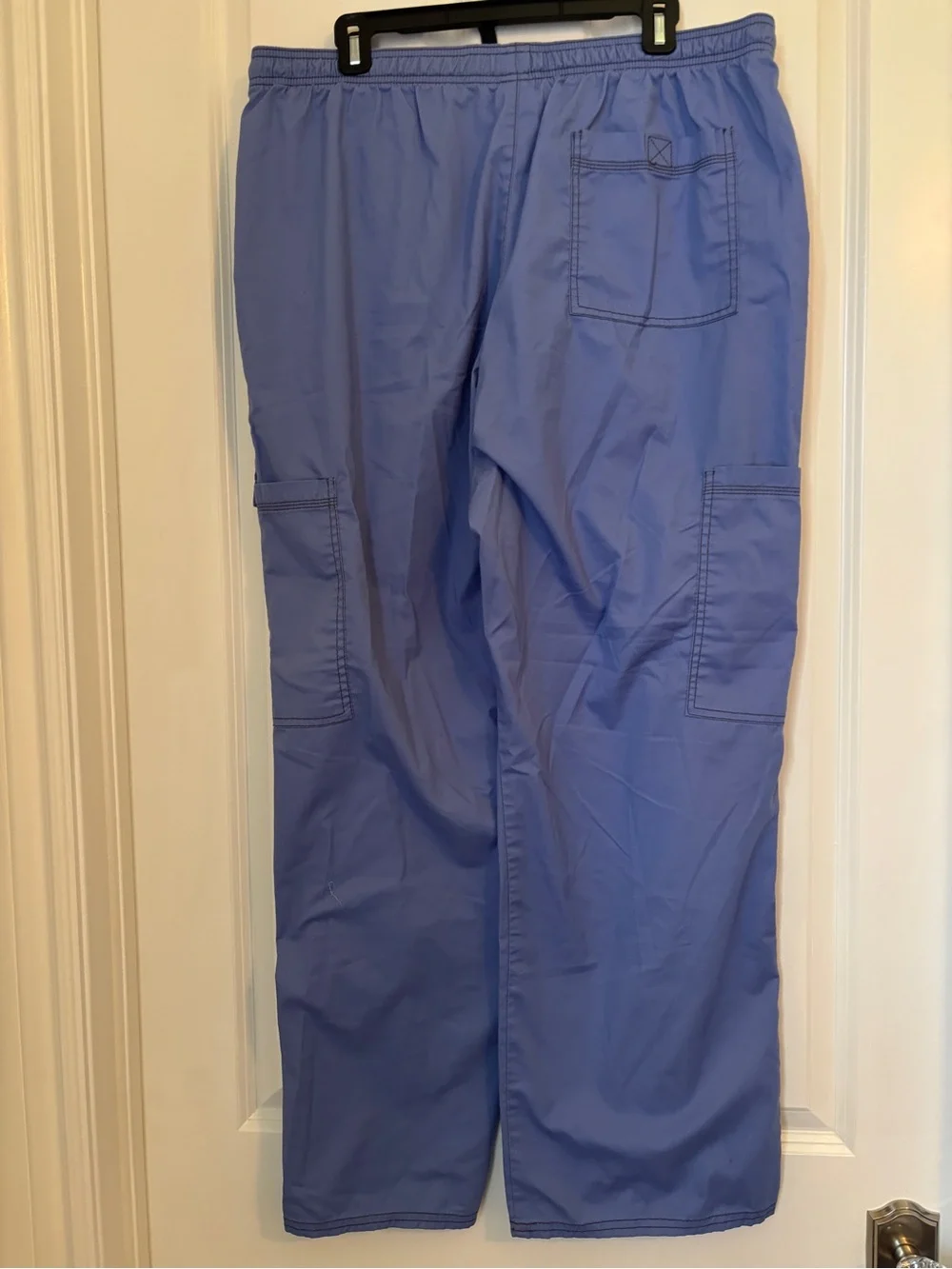 Dickies - Men's Lt Blue Cargo Scrub Pants w/ Elastic Waist. Size XL Style 81003